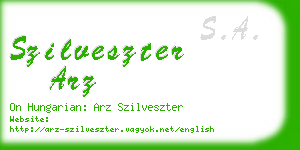 szilveszter arz business card